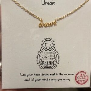 Gold 'Dream' Necklace 18k gold dipped